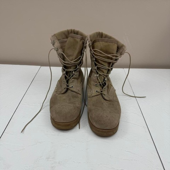 Khaki and brown military boots with a worn look boots Size 11.5 - Picture 6 of 8